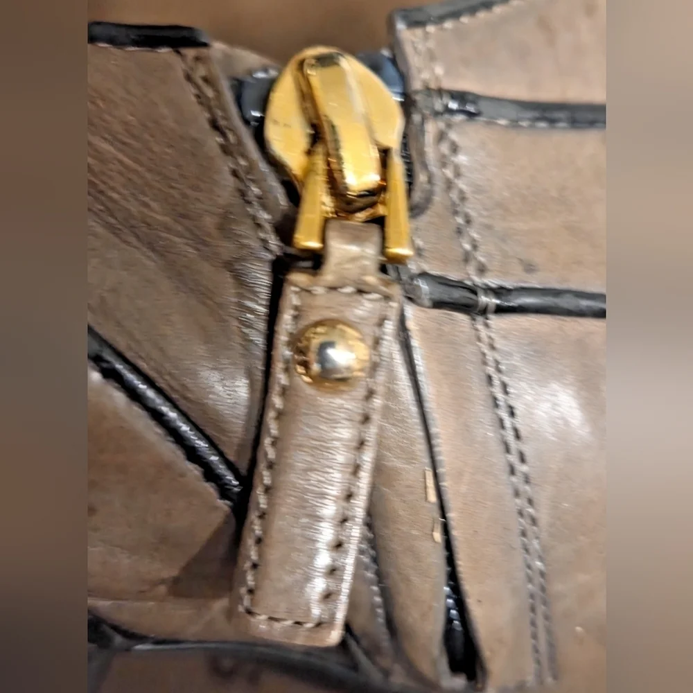 LOUIS VUITTON Boots Heel Leather Greige EU 35 / US Size 5